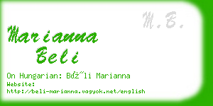 marianna beli business card